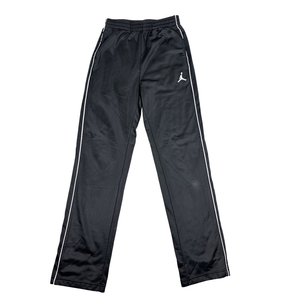 Jordan Track Pants Boys XL Black White Side Stripe Jumpman Logo 13-15 Yrs *Read